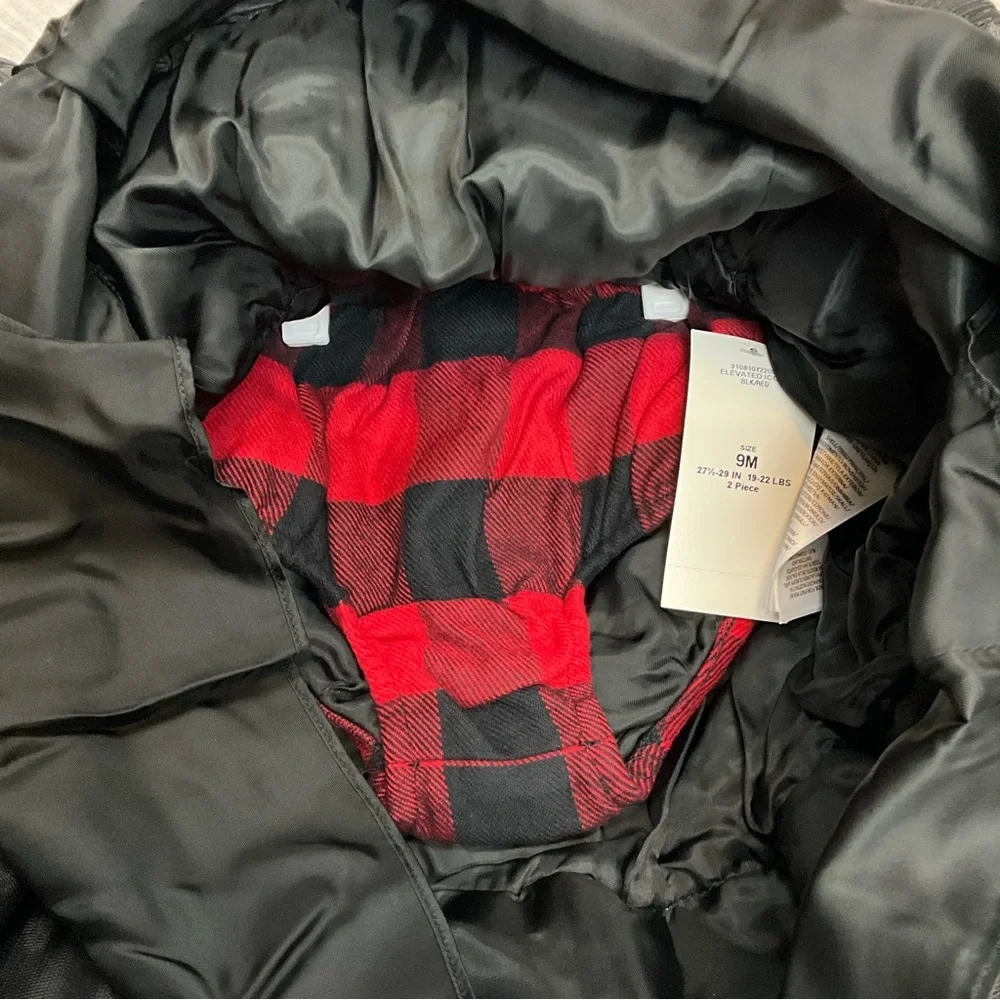 $250 Ralph Lauren Baby Girls Holiday Plaid Flannel Dress and Size 9 Months